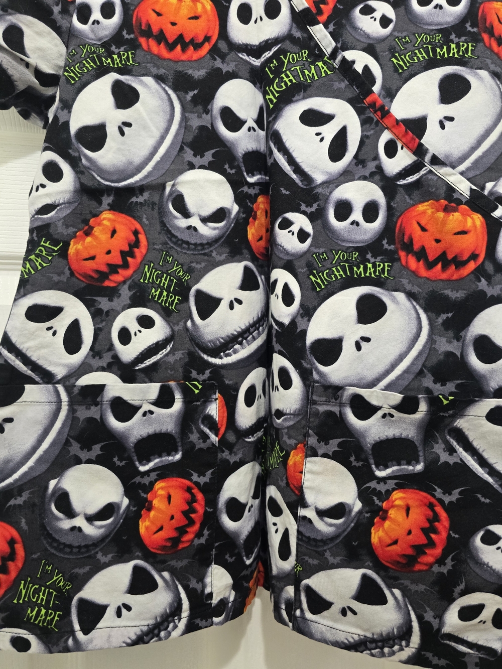 Disney The Nightmare Before Christmas Scrub Top - Picture 2 of 4